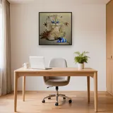 Chaton Joueur aux Yeux Bleus – Bureau