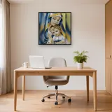Virgin Mary in Golden Veil and Baby Jesus – Office