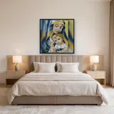 Virgin Mary in Golden Veil and Baby Jesus – Bedroom