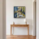 Virgin Mary in Golden Veil and Baby Jesus – Hallway