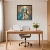 Turquoise Blue Virgin Mary and Baby Jesus – Office