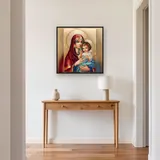 Red Virgin Mary and Baby Jesus – Hallway