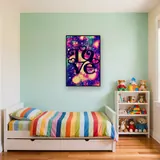 Galactic Love: Hearts and Stars in Diamond Painting – Kids room