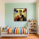 Saint Nicholas, Sacred Icon in Diamond Painting – Kids room