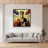 Saint Nicholas, Sacred Icon in Diamond Painting – displayed in a living room