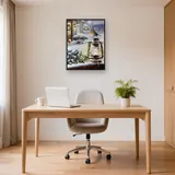 Rouge-gorge et Lanterne de Noël – Bureau