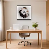 Chaton Tricolore Endormi sur Couverture Douce – Bureau