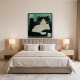 Chat Surpris aux Coussinets Roses – Chambre