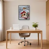 Rouge-gorges sous la Neige : Mangeoire d'Hiver – Bureau