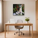 Chats Fleuris sur la Balustrade – Bureau