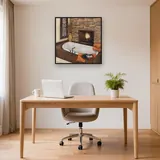 Chat Endormi au Bain Cosy – Bureau