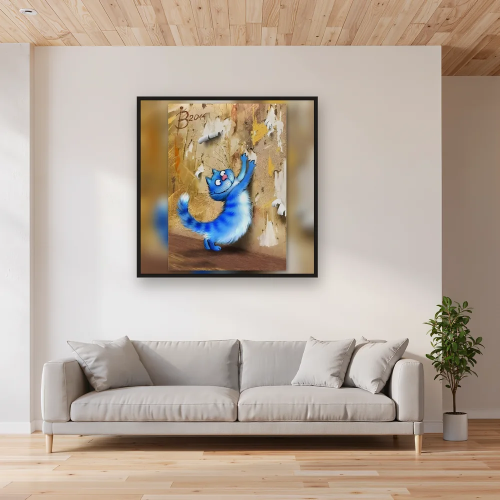 Chat Coquin Déchire le Mur – Salon