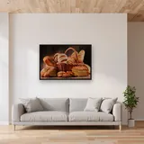 Basket of Rustic Breads Diamond Painting – Living room