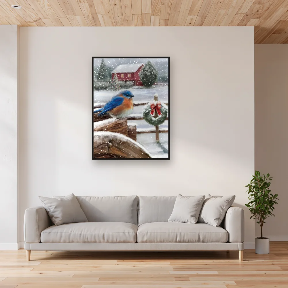 Oiseau Bleu et Grange de Noël – Salon