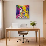 Chaton et Chiot Fous de Pop-Corn Arc-en-Ciel – Bureau