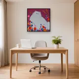 Chat Persan Blanc aux Yeux de Jade – Bureau