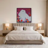 Chat Persan Blanc aux Yeux de Jade – Chambre