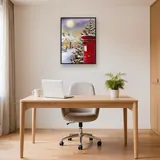 Rouge-gorge de Noël sous la Lune – Bureau
