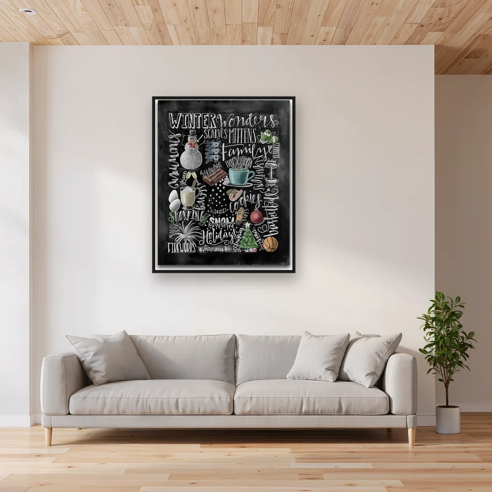Winter Wonders: Festive Diamond Painting Collage – Living room