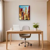 Bruges in Diamond Painting: Colorful Houses and Belfry – Office