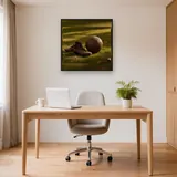 Soulier et Ballon sur la Pelouse – Bureau