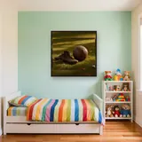 Soulier et Ballon sur la Pelouse – Enfant