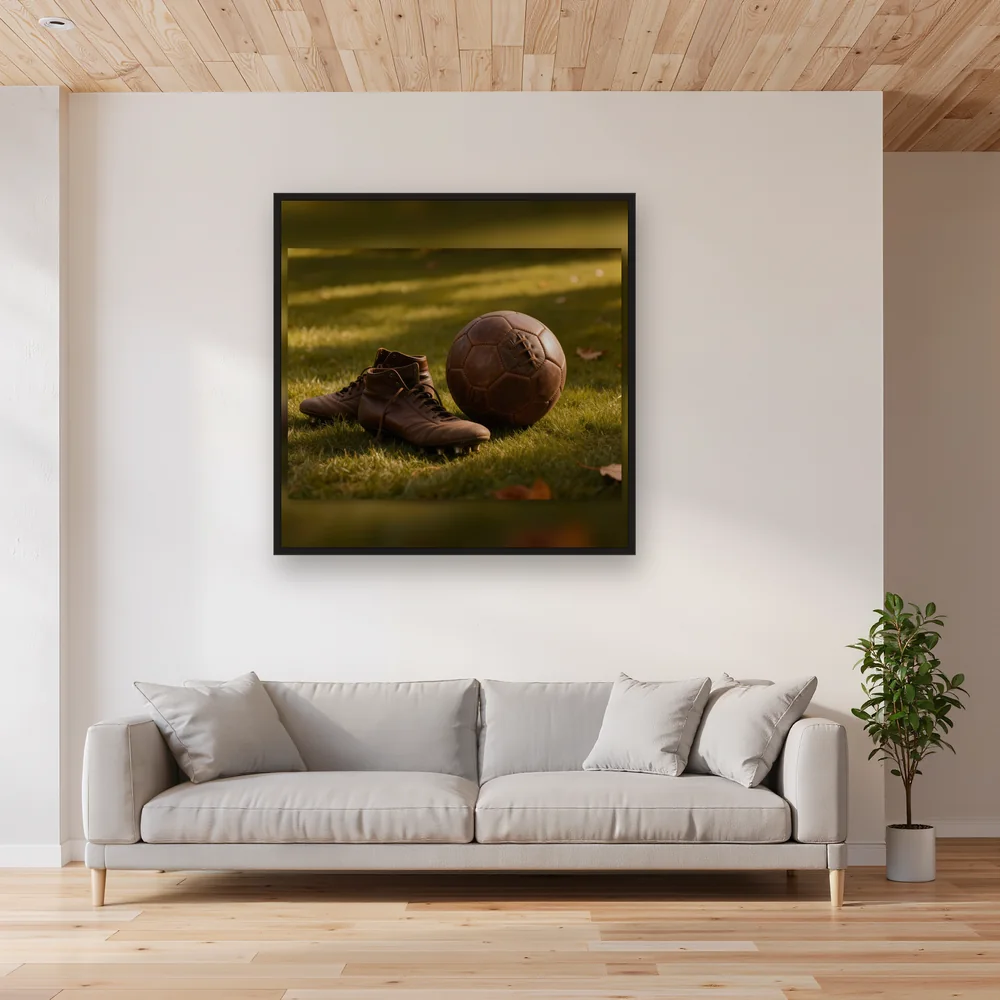 Soulier et Ballon sur la Pelouse – Salon