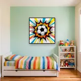 Frappe Explosive Pop Art Football – Enfant