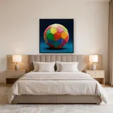Sphère Géométrique aux Facettes Multicolores – Chambre