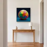 Sphère Géométrique aux Facettes Multicolores – Entrée