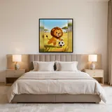 Fröhlicher Löwe Am Fußball – Schlafzimmer