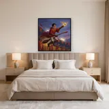 Harry Potter fängt den Goldenen Schnatz – Schlafzimmer
