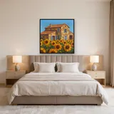 Mas provençal et tournesols sous le ciel d'été – Chambre