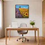 Lavande et tournesols sous le ciel provençal – Bureau