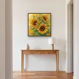 Trois tournesols en aquarelle douce et lumineuse – Entrée
