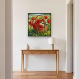 Panier en osier de coquelicots et marguerites – Entrée