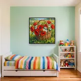 Panier en osier de coquelicots et marguerites – Enfant