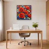 Prairie estivale de fleurs des champs entrelacées – Bureau
