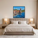 Colorful Seaside Village With Round Bell Tower – Bedroom
