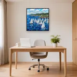 Régate de voiliers sur mer agitée – Bureau
