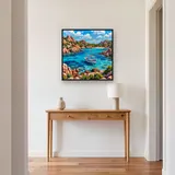Crique turquoise et voile blanche en Corse – Entrée