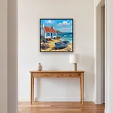 White Fisherman Cottage With Blue Shutters – Hallway