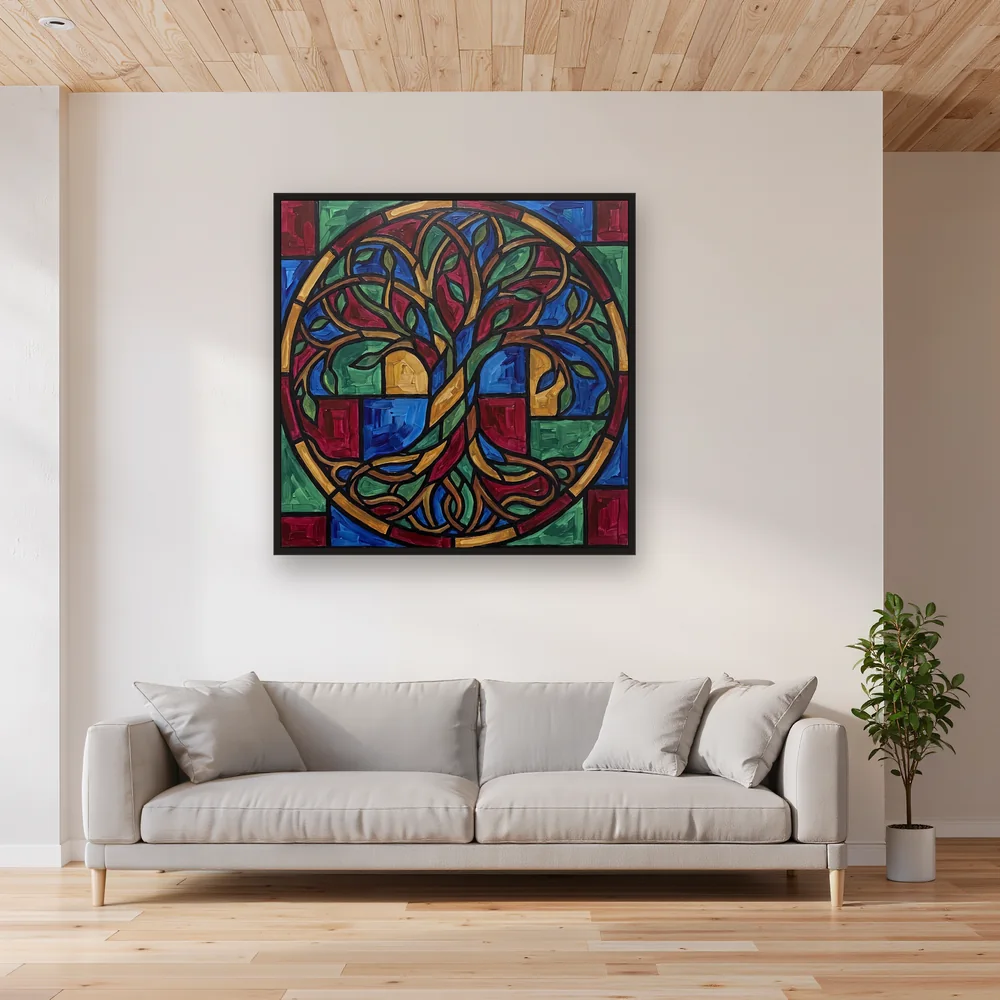 Stained Glass Tree of Life – Living room