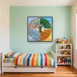Four Seasons Tree of Life in a Circle – Kids room