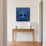 Mandala Tree of Life in Blue and White – Hallway