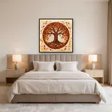 Autumn Tree of Life in Circle – Bedroom