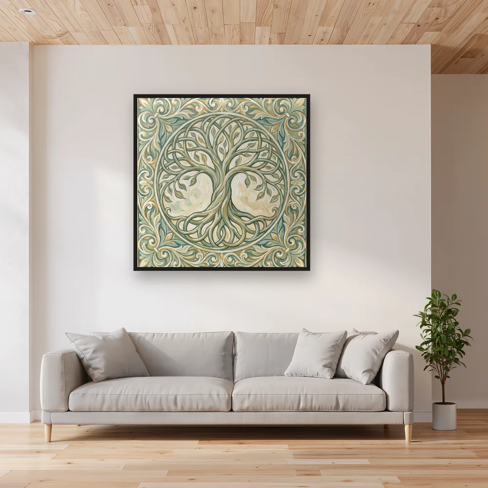 Art Nouveau Tree of Life Ornamental Border – Living room