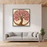 Heart Leaves Tree of Life – displayed in a living room