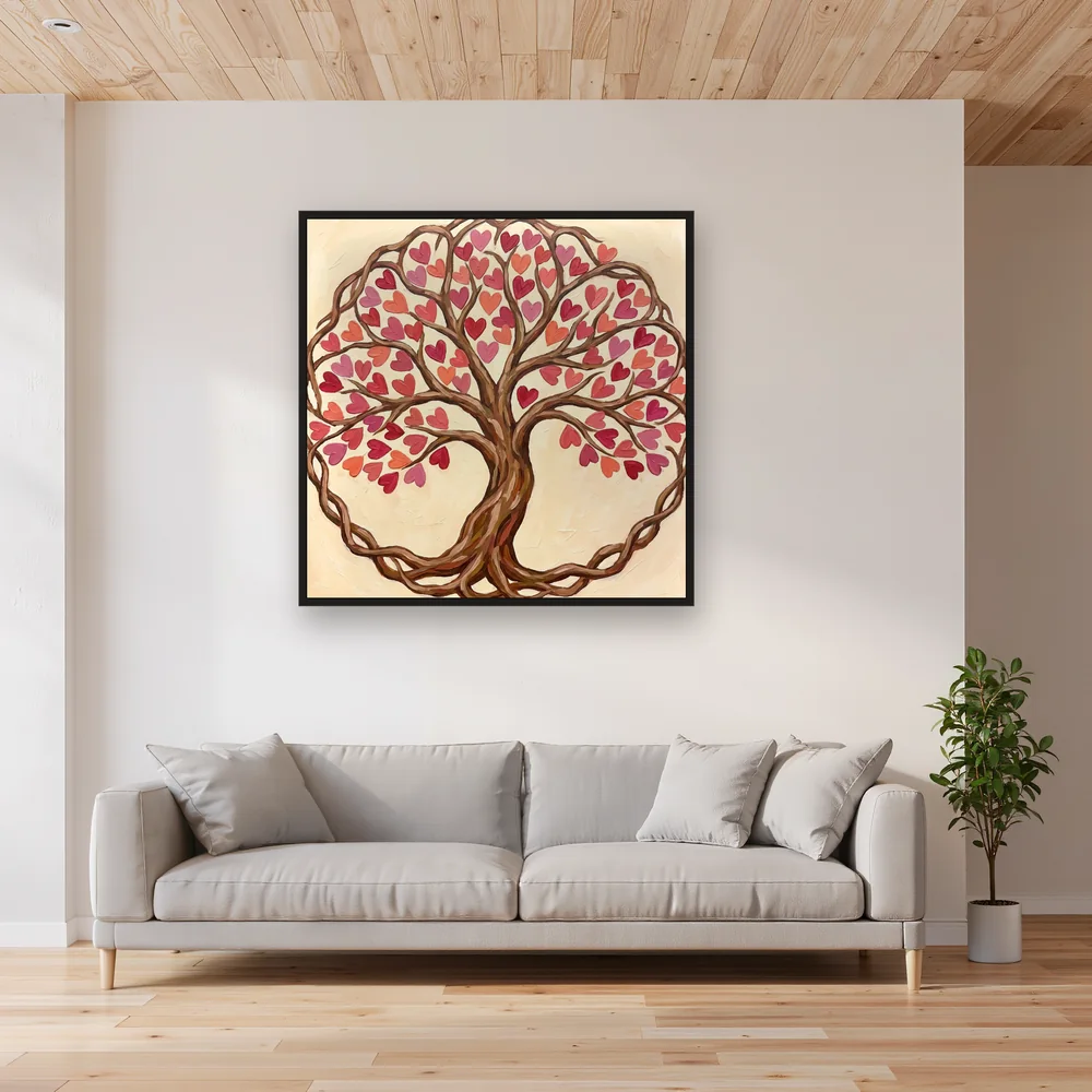 Heart Leaves Tree of Life – Living room