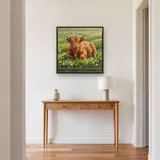 Fluffy Ginger Highland Calf in a Meadow – Hallway